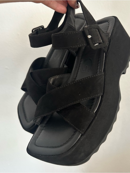 Mango Shoes - Mango Black Platform Sandals EU 36 / US 6 | Chunky Heel | Gently Worn